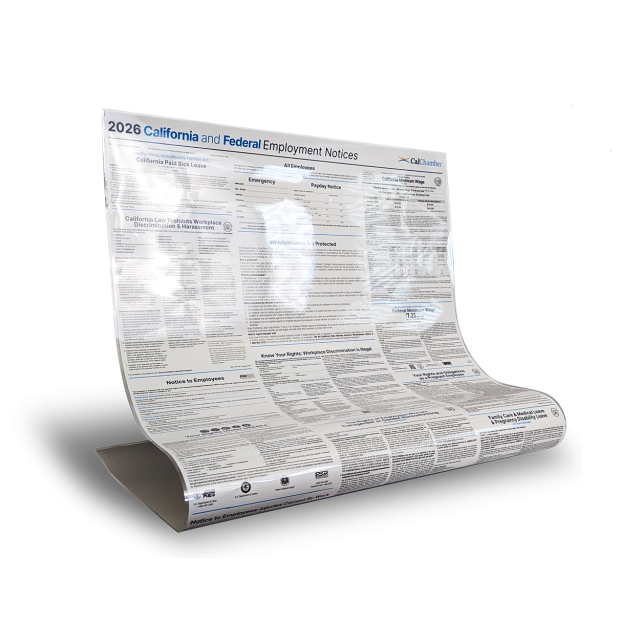 2026 California and Federal Labor Law Laminated Poster (English)