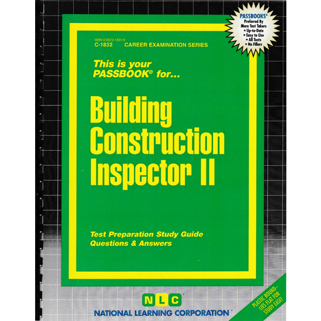 Building Construction Inspector II Passbook by Jack Rudman