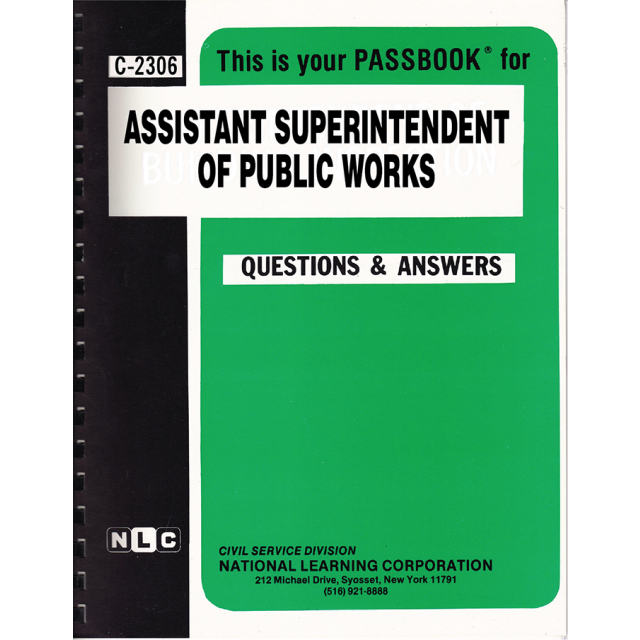 Assistant Superintendent of Public Works (Career Examination Passbooks) by Jack Rudman