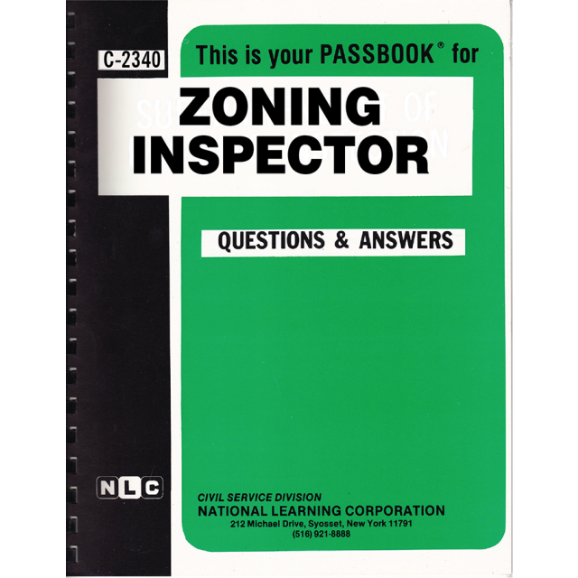 Zoning Inspector Passbook for Career Opportunities by Jack Rudman