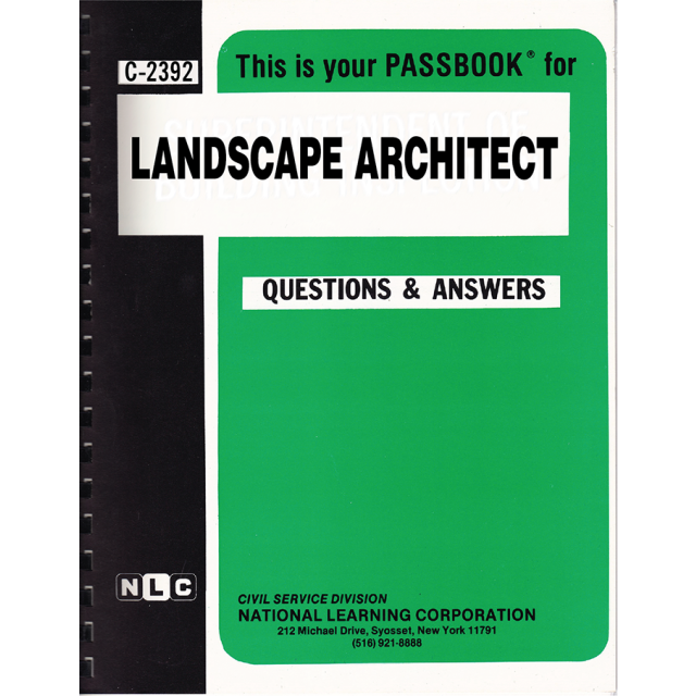 Landscape Architect (Passbooks for Career Opportunities/C-2392) by Jack Rudman
