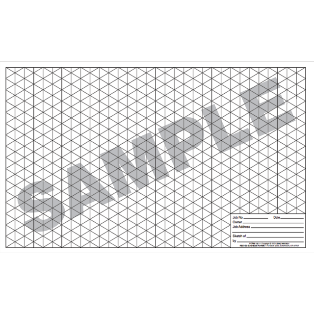 Isometric Drawing Paper Pad 11&quot; x 17&quot; Contains 50 Pages