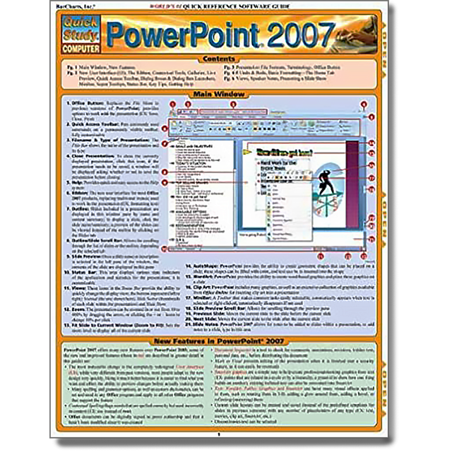 Quickstudy PowerPoint 2007: Quick Reference Software Guide by John Hales