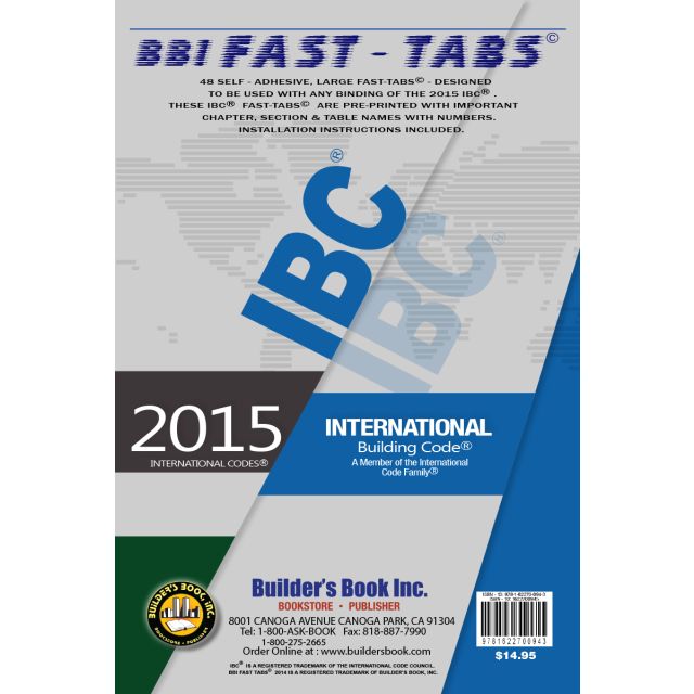2015 International Building Code Fast Tabs