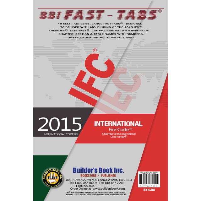 2015 International Fire Code 2015 Fast Tabs