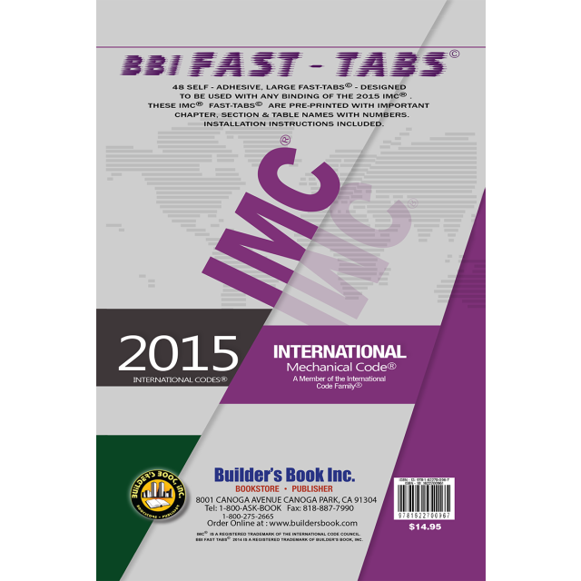 2015 International Mechanical Code Fast Tabs