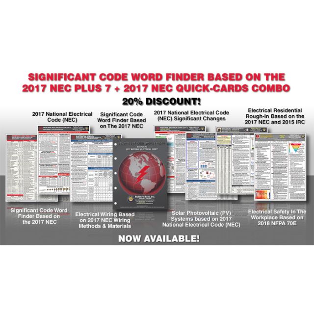 Significant Code Word Finder Based On The 2017 NEC Plus 7 - 2017 NEC Quick-Cards COMBO (20% DISCOUNT)