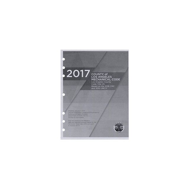 2017 County of Los Angeles Mechanical Code - Amendments Only