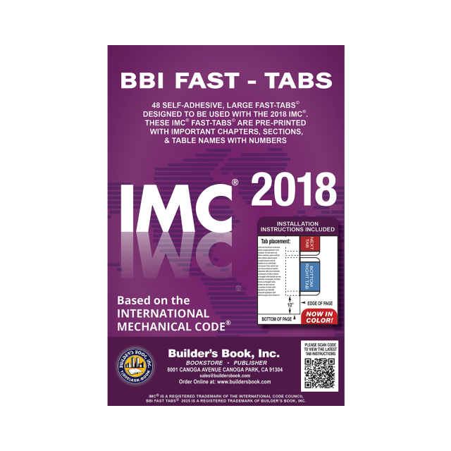 2018 International Mechanical Code (IMC) Fast Tabs