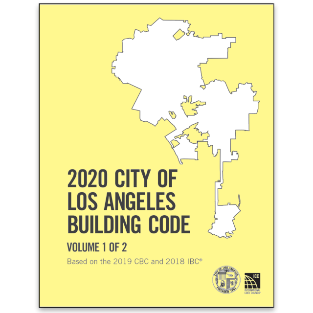 2020 City of Los Angeles Building Code (2 Volumes) - Amendments only
