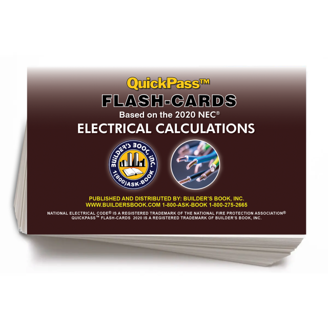 Electrical Calculation QuickPass Flash-Cards NEC 2020