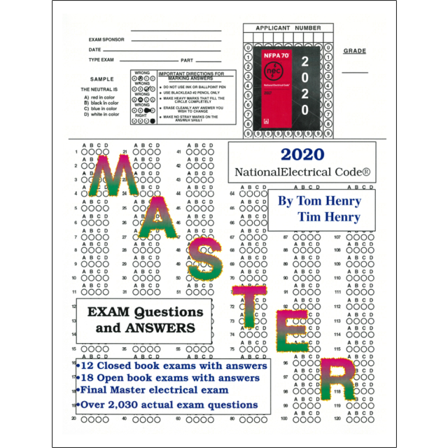 2020 Master Electrician Exam Questions &amp; Answers By Tom Henry