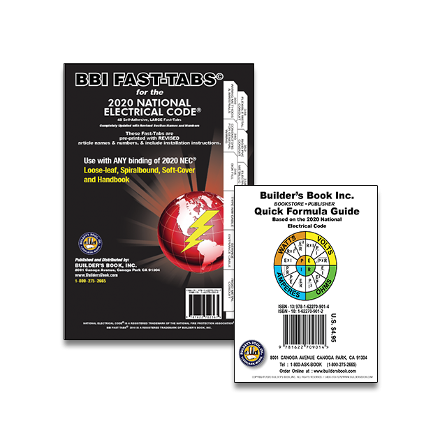 2020 National Electrical Code NEC Fast-Tabs For Softcover, Spiral, Loose-Leaf And Handbook + Free  Quick Formula Guide!
