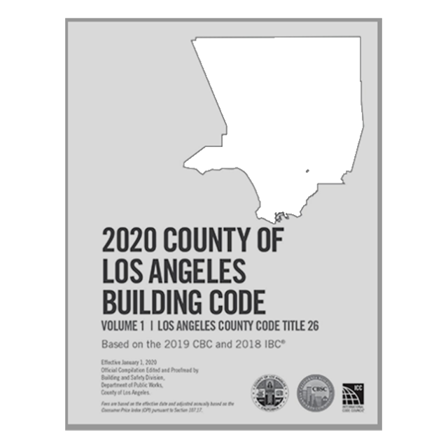 2020 County of Los Angeles Building Code (2 Volumes) - Amendments only 