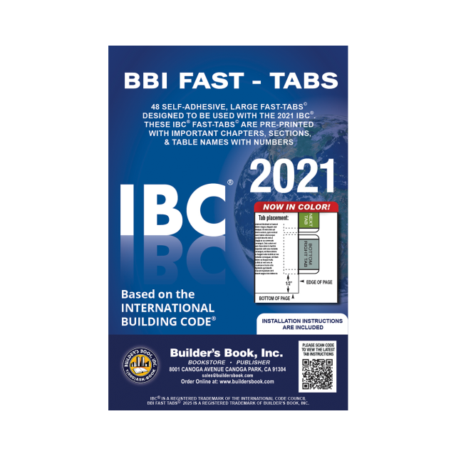 2021 International Building Code (IBC) Fast Tabs
