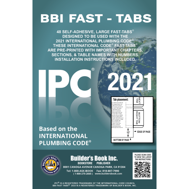 2021 International Plumbing Code (IPC) Fast-Tabs
