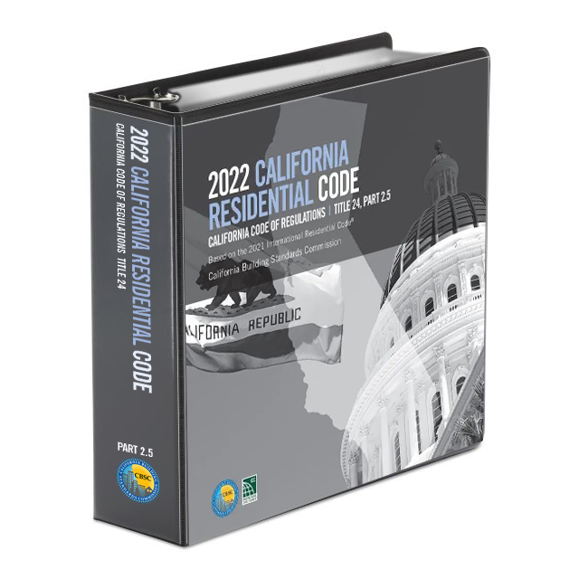 2022 California Residential Code, Title 24, Part 2.5
