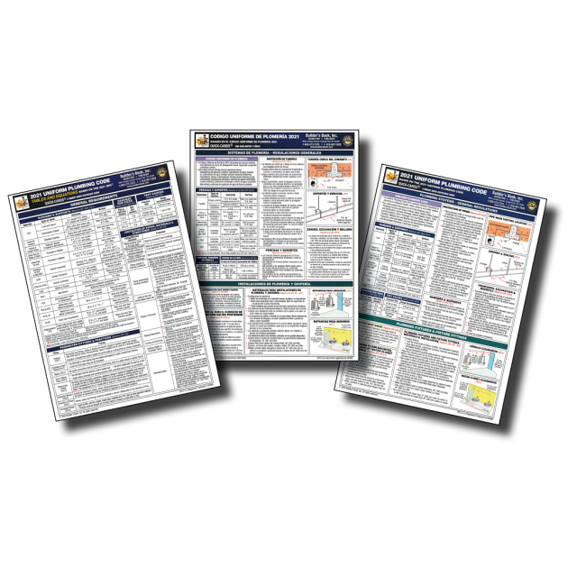 2021 Uniform Plumbing Code 3 Quick-Card COMBO 20% DISCOUNT!
