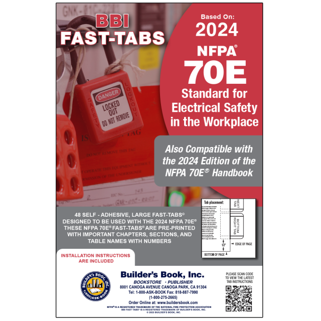 2024 Standard for Electrical Safety in the Workplace NFPA 70E Fast-Tabs