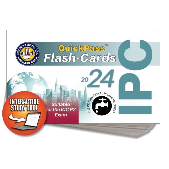 2024 International Plumbing Code IPC QuickPass Flash-Cards Online Access Key
