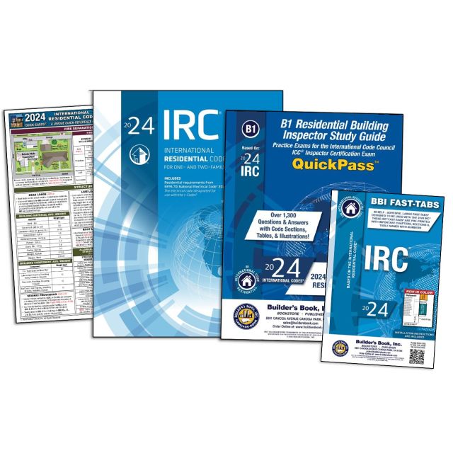 ICC Certification Study Guide Pack; Includes: IRC Softcover, Tabs and B1 Study Guide- 15% DISCOUNT!