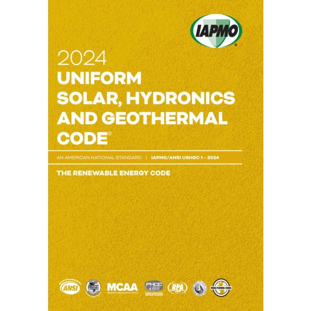 2024 IAPMO Solar, Hydronics and Geothermal Code