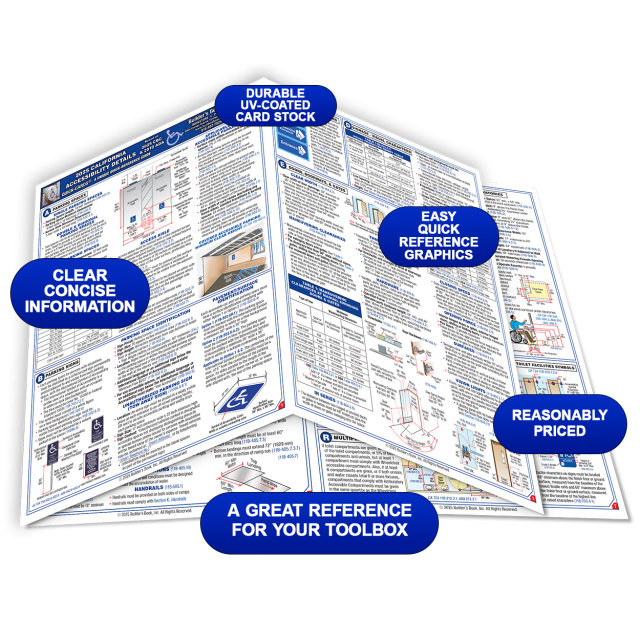 2025 California Accessibility Details Quick-Card Based On 2025 CBC &amp; 2010 ADA