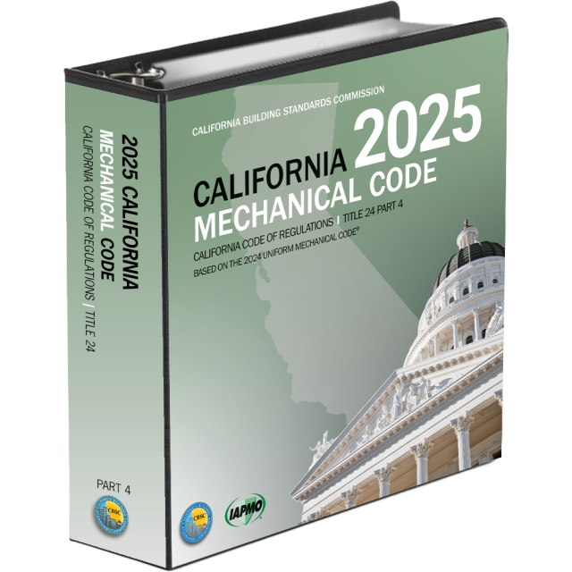 2025 California Mechanical Code, Title 24, Part 4