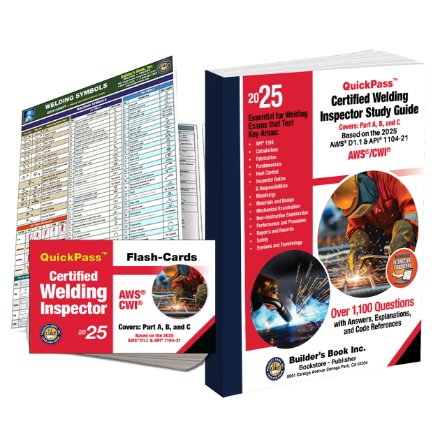 Welding Inspector Study Guide QuickPass 2025 AWS/CWI Combo 15% Discount!