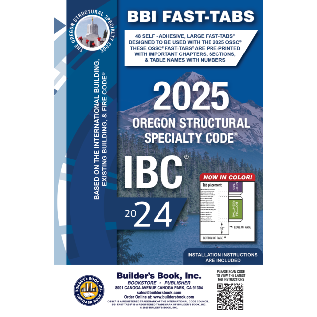 2025 Oregon Structural Specialty Code BBI Fast-Tabs