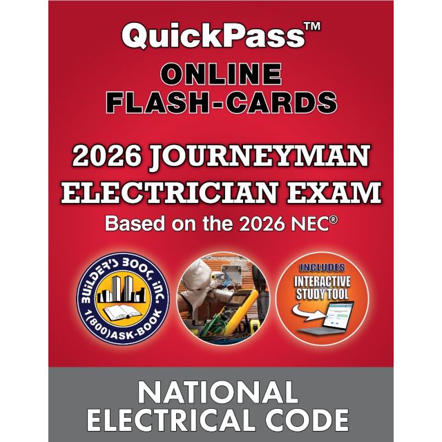2026 NEC Journeyman Electrician Exam QuickPass Flash-Cards ONLINE ACCESS KEY