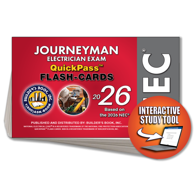 2026 NEC Journeyman Electrician Exam QuickPass Flash-Cards ONLINE ACCESS KEY