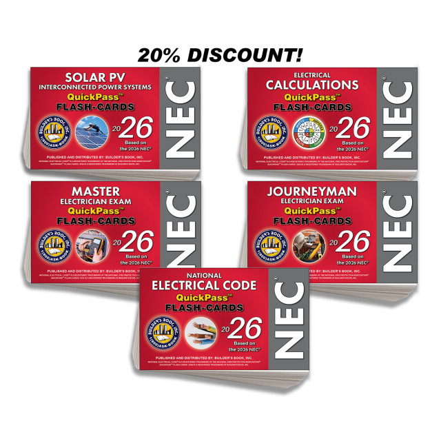National Electrical Code (NEC) 2026 5 QuickPass Flash-Card COMBO (PRE-ORDER)