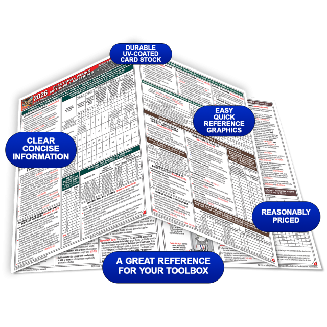 Electrical Wiring Methods &amp; Materials Quick-Card Based On the 2026 NEC (PRE-ORDER)