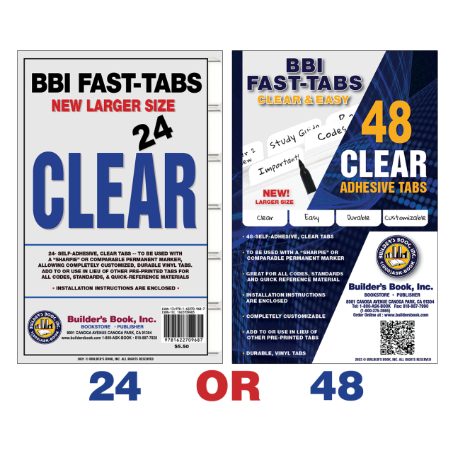 All CLEAR Fast-Tabs- Large Format Tab Size (10% DISCOUNT APPLIED)