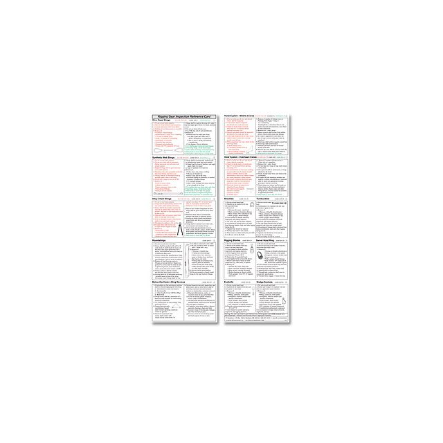 Rigging Gear Inspection Pocket Size Card