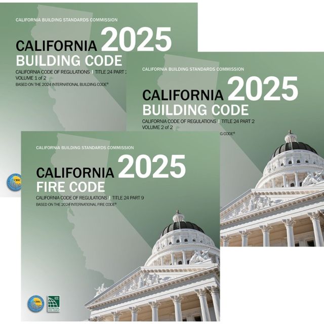 2025 California Title 24 Code- Building and Fire Combo 11% DISCOUNT!
