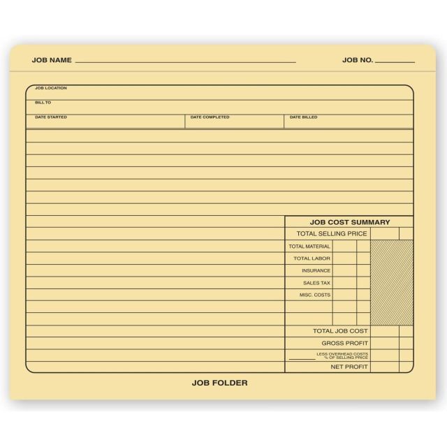 CheckSimple Manila Job Folder 10 Pack