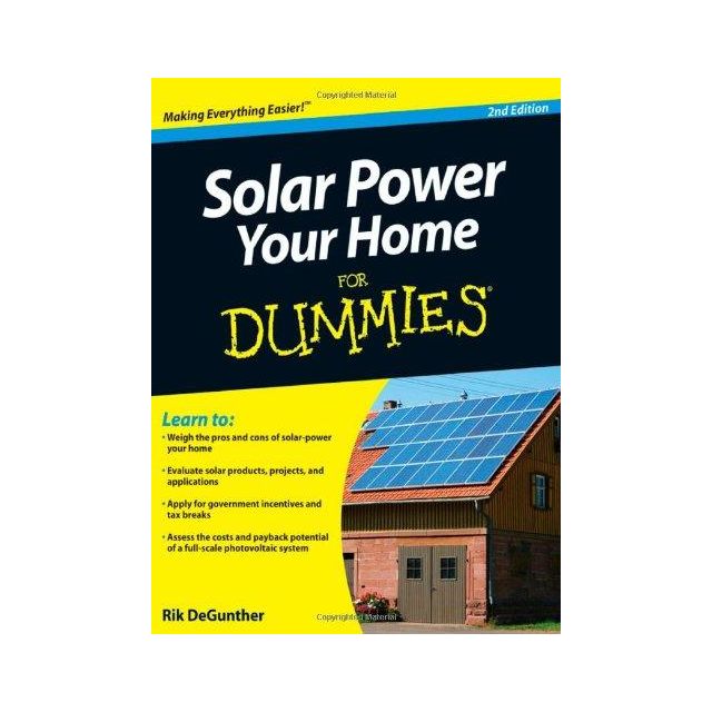 Solar Power Your Home For Dummies by Rik DeGunther (1 COPY LEFT)