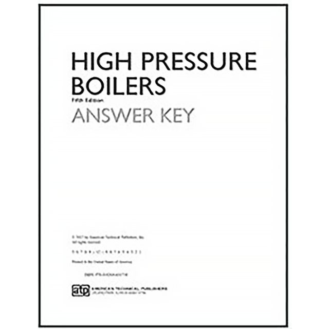 High Pressure Boilers 5th Edition Answer Key