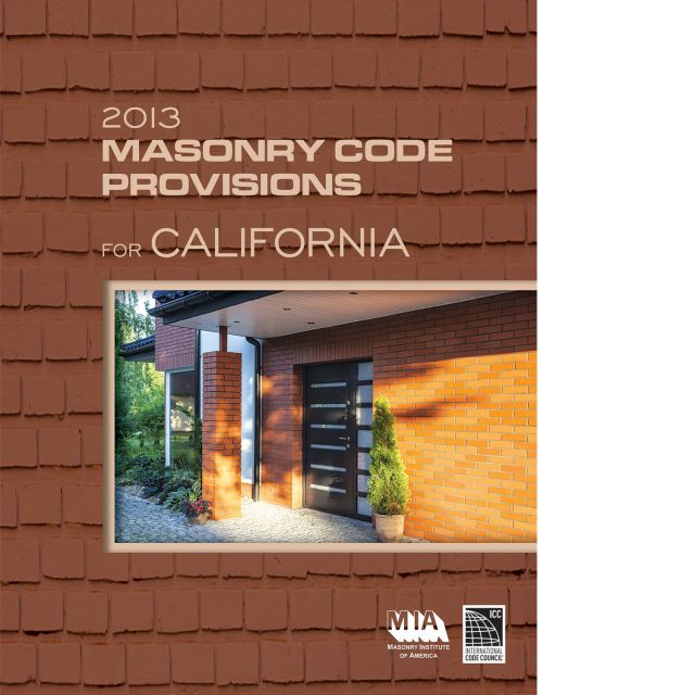 2013 Masonry Code Provisions For California