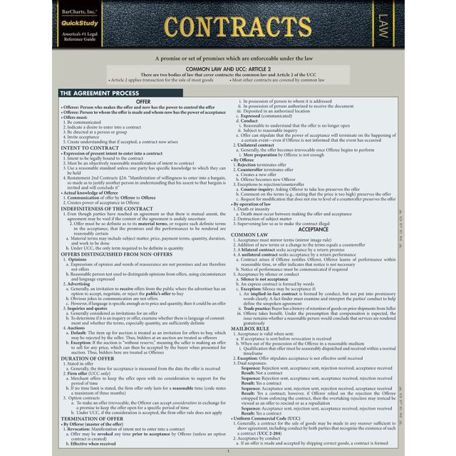 Quick Study: Contracts
