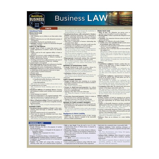BUSINESS LAW QUICK STUDY