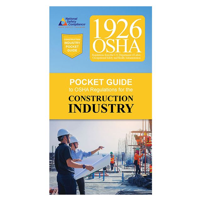 1926 OSHA Construction Industry Pocket Guide 2022 Edition