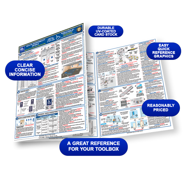 2022 California Accessibility Details Quick-Card Based On 2022 CBC &amp; 2010 ADA