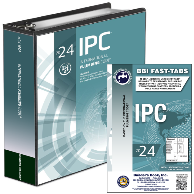 International Plumbing Code (IPC) Loose Leaf &amp; IPC Fast-Tabs + Free Quick-Card At Checkout!