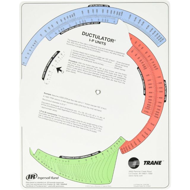 Duct Sizing Calculator, English &amp; Metric Units