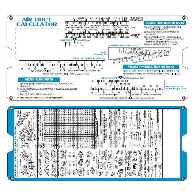Air Duct Calculator - Slide Rule