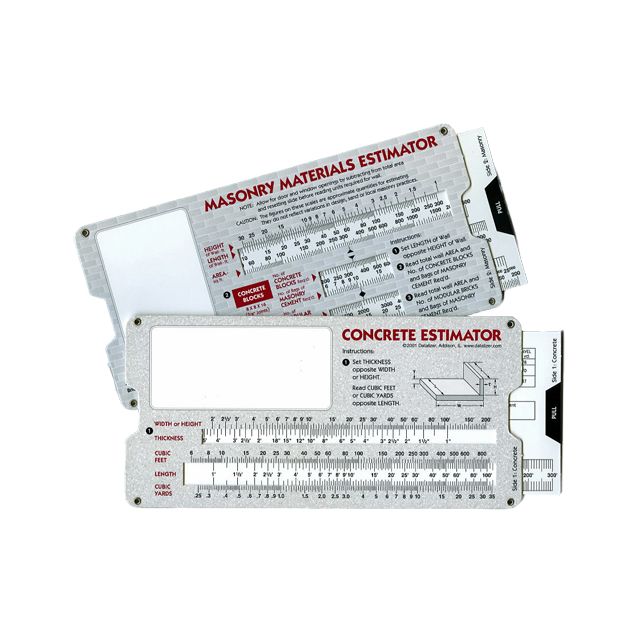 Concrete &amp; Masonry Materials Estimator - Slide Rule