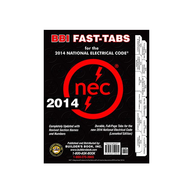 2014 National Electrical Code NEC Loose-leaf BBI-FAST-TABS